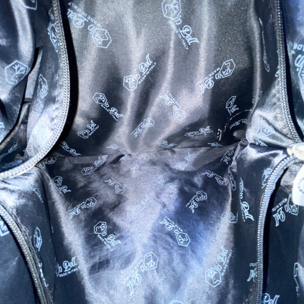 Valentina Women’s Black & Pink Leather Adjustable Straps Shoulder Tote Bag