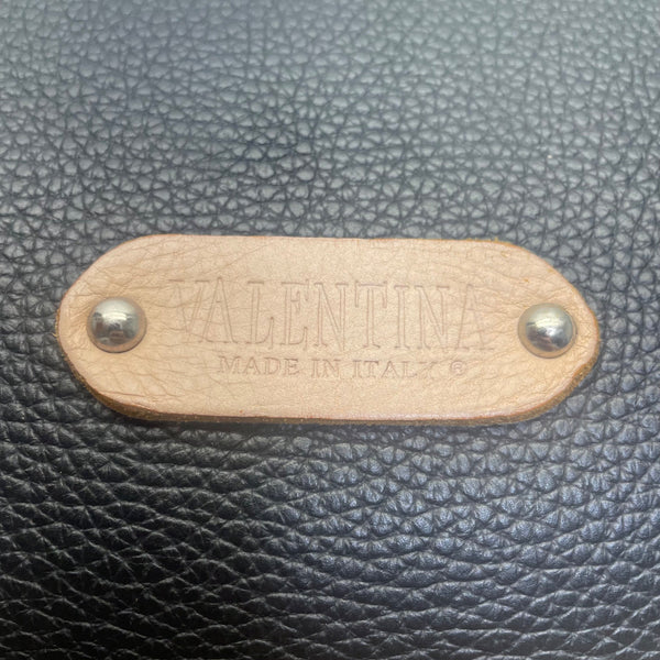 Valentina Women’s Black & Pink Leather Adjustable Straps Shoulder Tote Bag