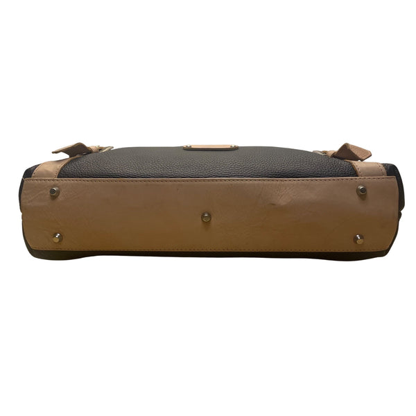 Valentina Women’s Black & Pink Leather Adjustable Straps Shoulder Tote Bag