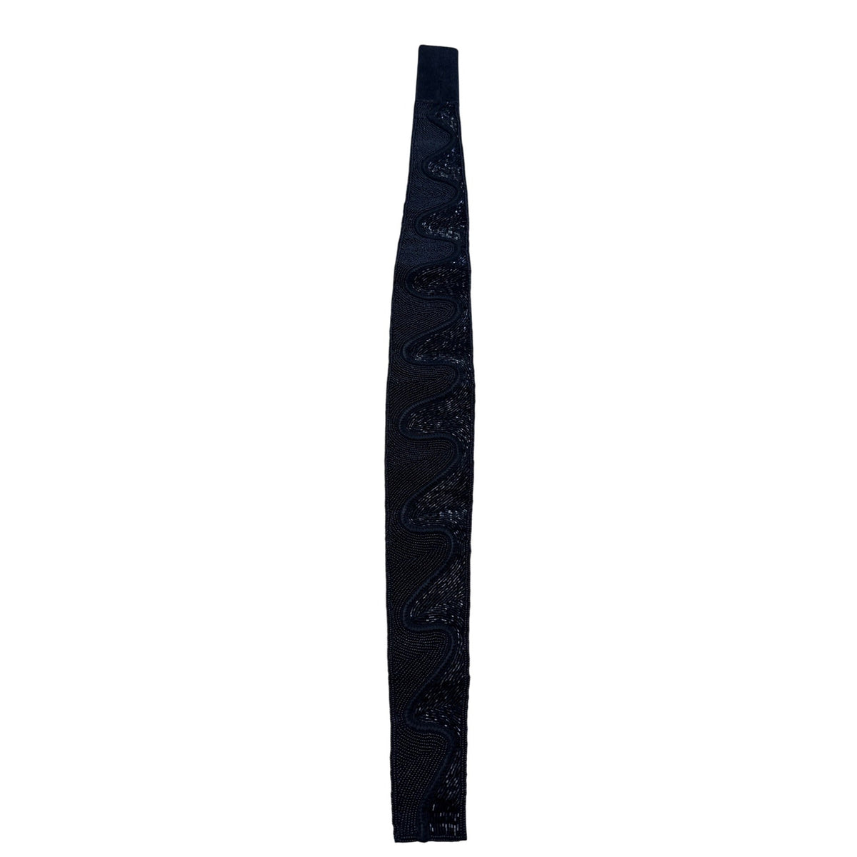 Black Beaded Waist Belt With detachable Closure - Talbots Size M