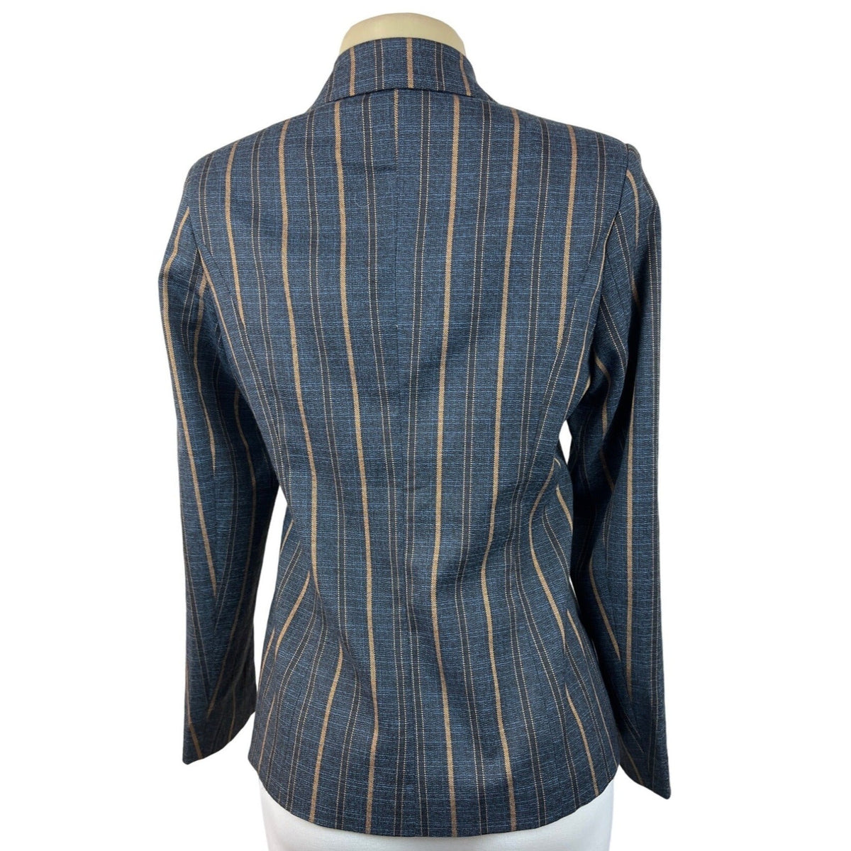 Modful Women's Blue Striped One Button Notched Lapel Blazer Sz XS - NWT