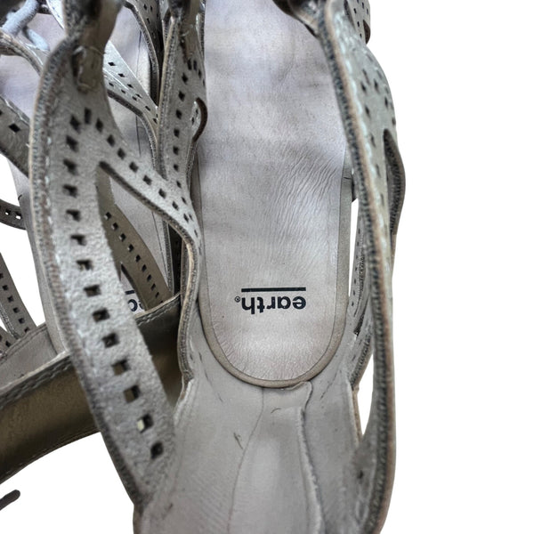 Earth Women’s Titanium Leather Comfortable Lace-Up Gladiator Sandals Size 11