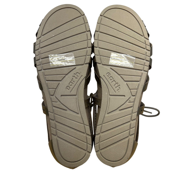 Earth Women’s Titanium Leather Comfortable Lace-Up Gladiator Sandals Size 11