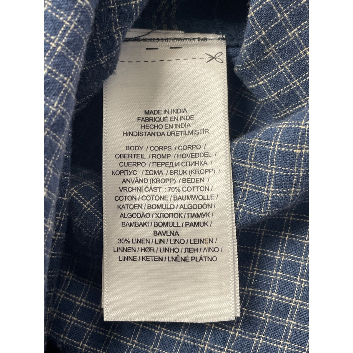 Ralph Lauren Patchwork Blue Women’s Button-Up Long Sleeve Shirt Relaxed Fit