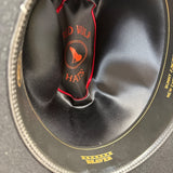 Red Wulf Black Cowboy Hat W/ Feather Accent Beaver Felt Western Style Sz 7 1/8