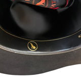 Red Wulf Black Cowboy Hat W/ Feather Accent Beaver Felt Western Style Sz 7 1/8