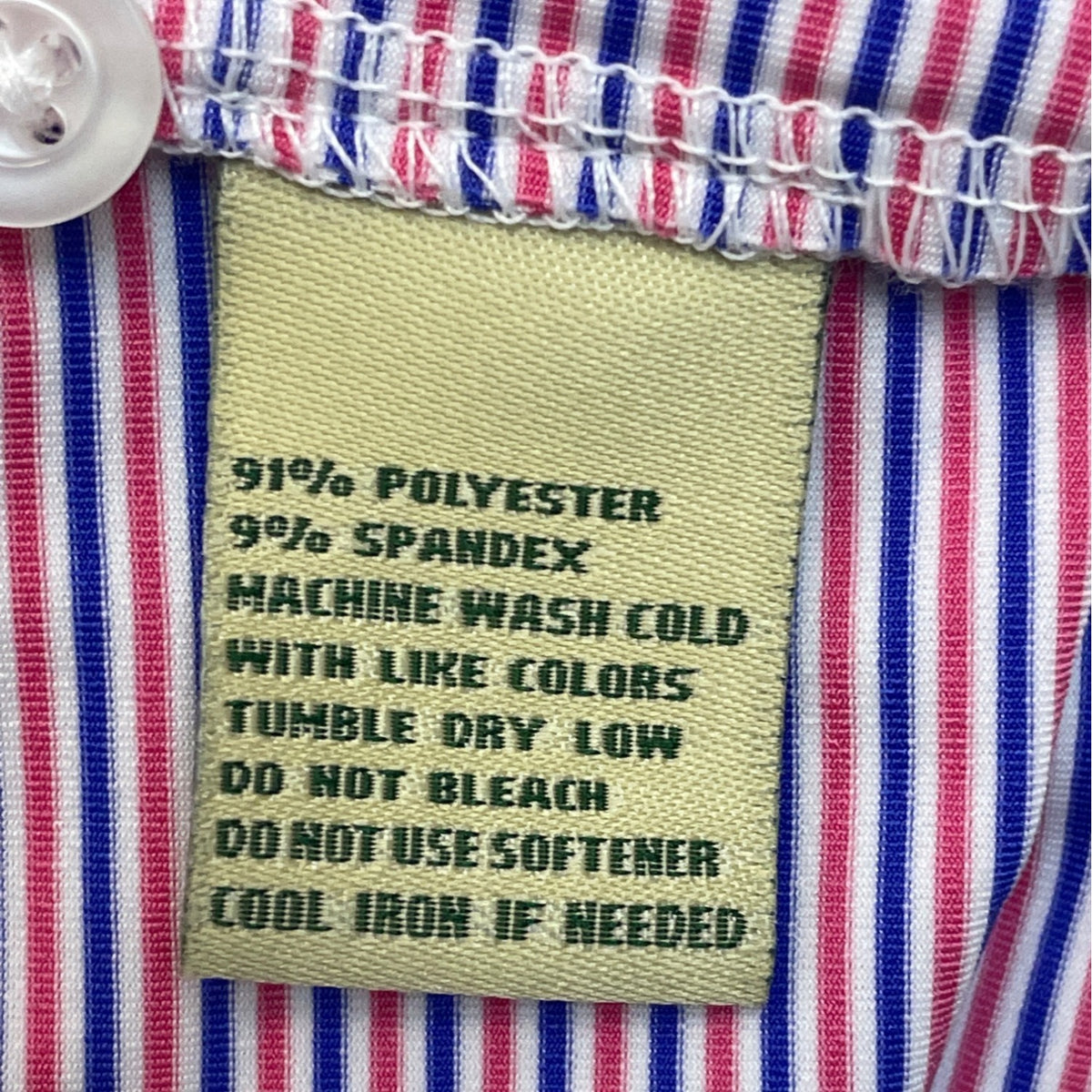 Donald Ross Mens Striped Polo Shirt Blue, Red and  White Short Sleeve Sz L - New