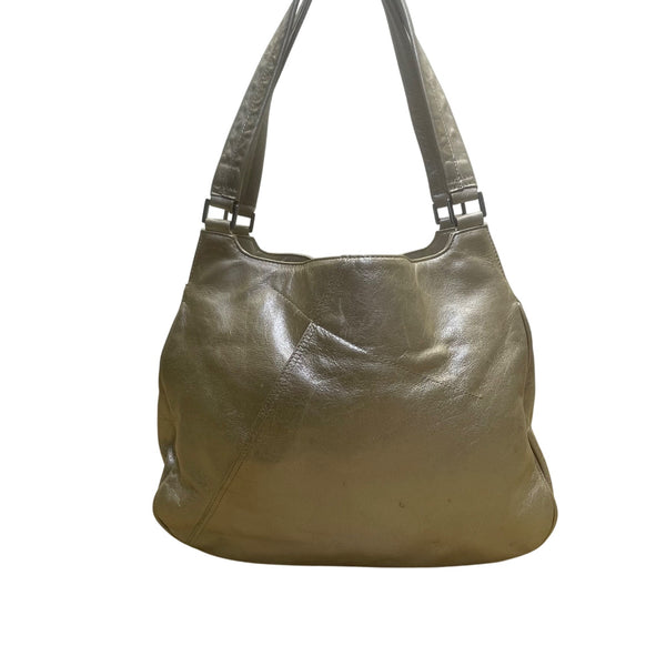 Indigo By Clarks Women’s Gold Leather Spacious Double Handle Hobo Totes Bag