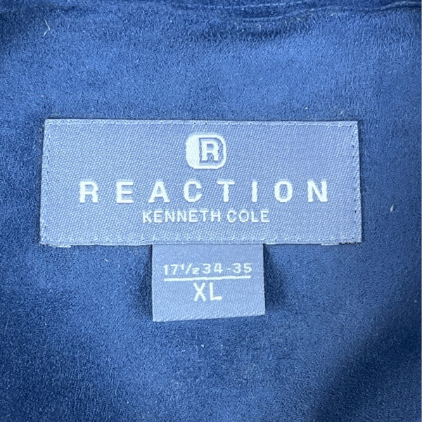 Keneth Cole Men's Blue Reaction Button Down 17 1/2 34 - 35  Sz XL - NWT