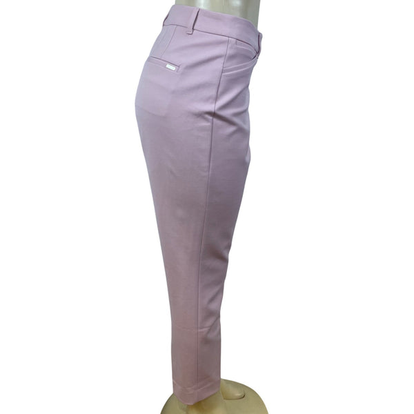 White House Black Market The Slim Ankle Womens Pink Stretch Curvy Slim Ankle Pants Sz 10L - New