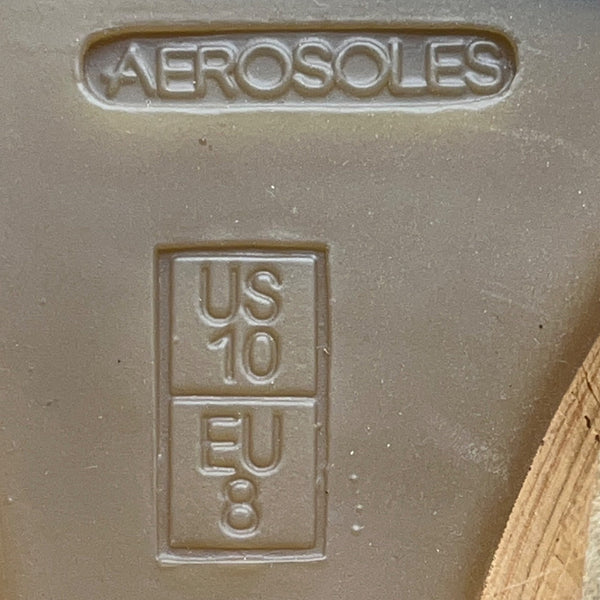 Aerosoles Women’s Tan Strappy Alphabyte Cork Combo Wedge Sandals Size 10M - New