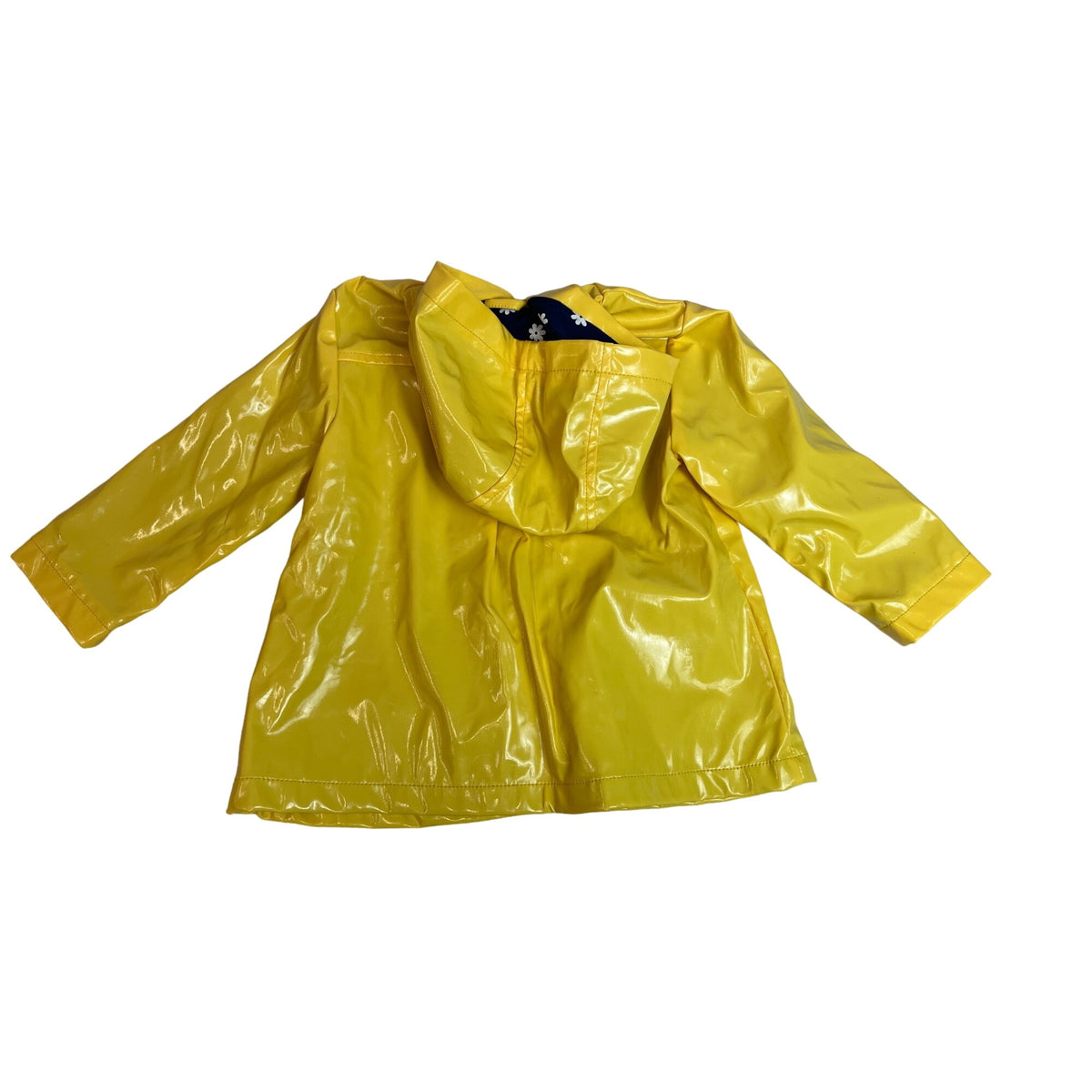 Toddler Yellow Raincoat With Daisy Lining & Hood 18M Waterproof Jacket