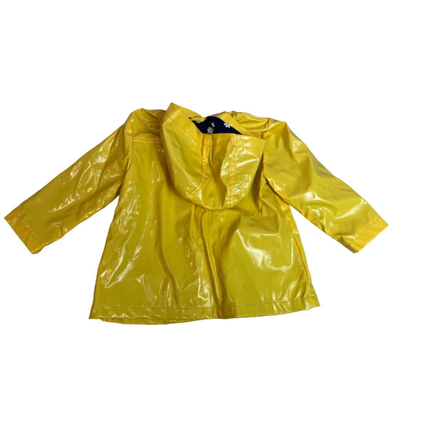 Toddler Yellow Raincoat With Daisy Lining & Hood 18M Waterproof Jacket