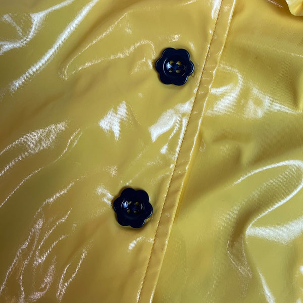 Toddler Yellow Raincoat With Daisy Lining & Hood 18M Waterproof Jacket