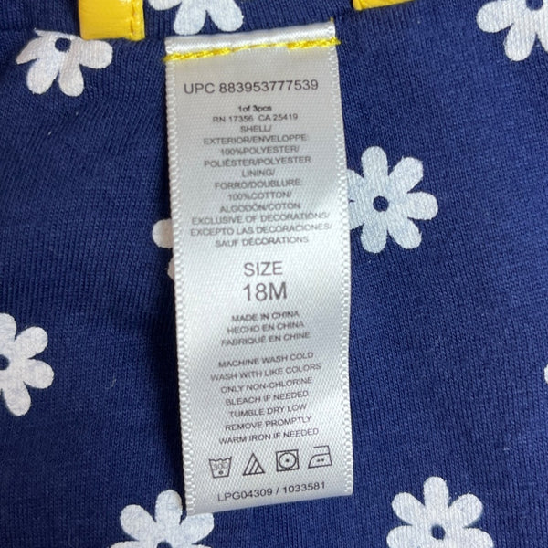 Toddler Yellow Raincoat With Daisy Lining & Hood 18M Waterproof Jacket