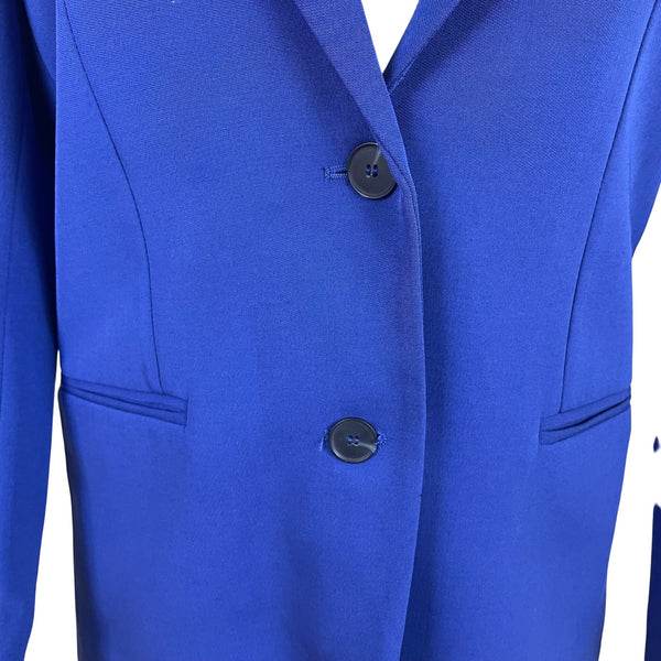 Zara Women's Royal Blue Blazer Long Sleeve Button Front Lightweight Business Casual Size M
