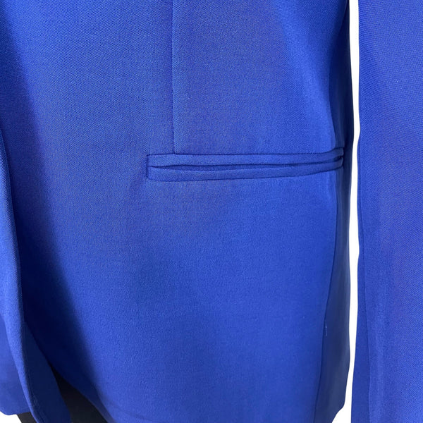 Zara Women's Royal Blue Blazer Long Sleeve Button Front Lightweight Business Casual Size M