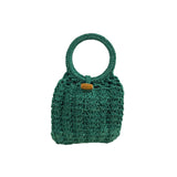 Handmade Women's Aqua Green Crochet Summertime Handbag Sz S