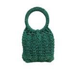 Handmade Women's Aqua Green Crochet Summertime Handbag Sz S