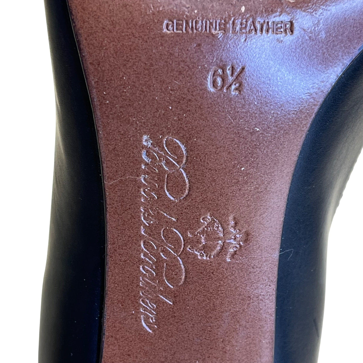 Brooks Brothers Women’s Black Leather Fringe & Buckle Pointed Toe Heels Size 6.5