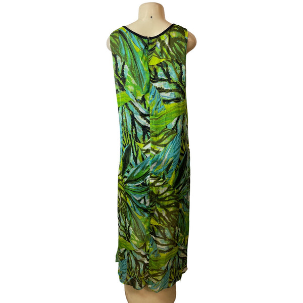 Patrizia Luca Milano Womens Sleeveless Tropical Print Maxi Dress