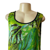 Patrizia Luca Milano Womens Sleeveless Tropical Print Maxi Dress