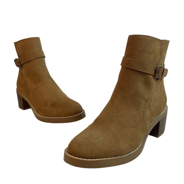 Loft Women's Brown Side Zippper Wedge Ankle Booties Sz 6.5M - NWOB