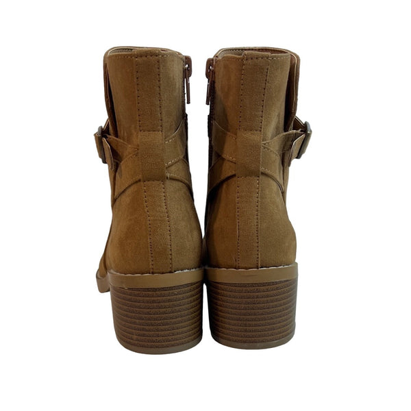Loft Women's Brown Side Zippper Wedge Ankle Booties Sz 6.5M - NWOB