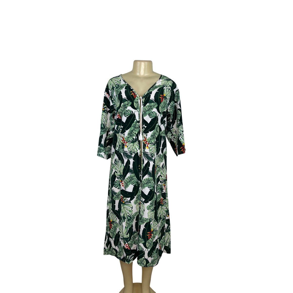 Rachel Zoe Womens Tropical Leaf Print Kimono, Swim Cover Up Size OS - New