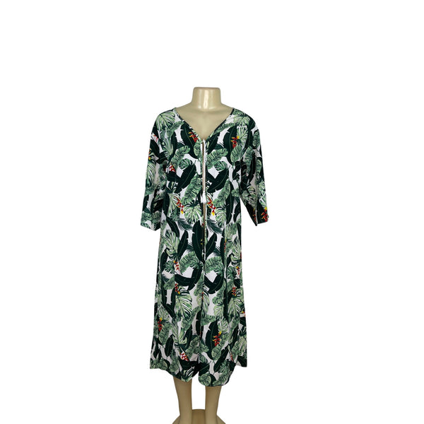 Rachel Zoe Womens Tropical Leaf Print Kimono, Swim Cover Up Size OS - New