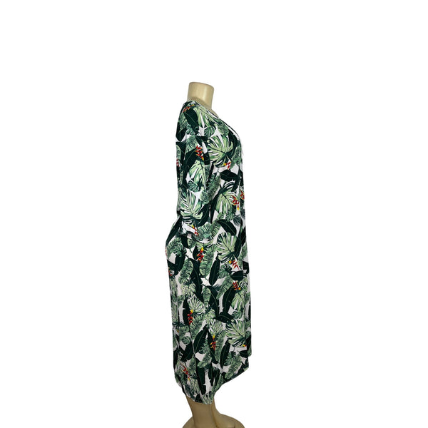 Rachel Zoe Womens Tropical Leaf Print Kimono, Swim Cover Up Size OS - New