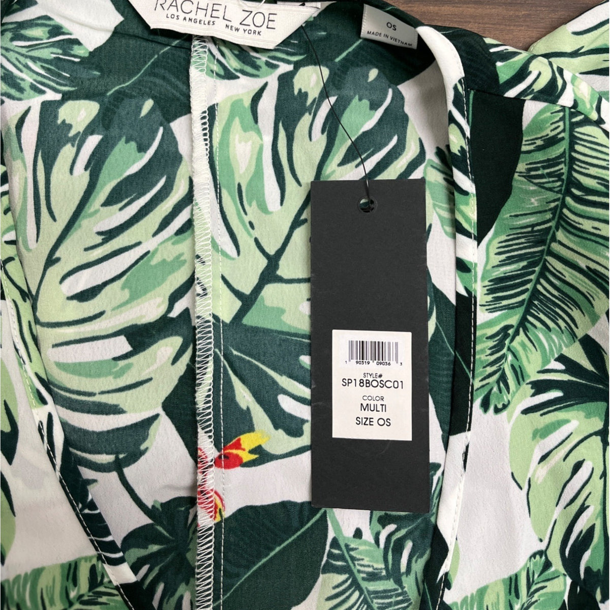 Rachel Zoe Womens Tropical Leaf Print Kimono, Swim Cover Up Size OS - New
