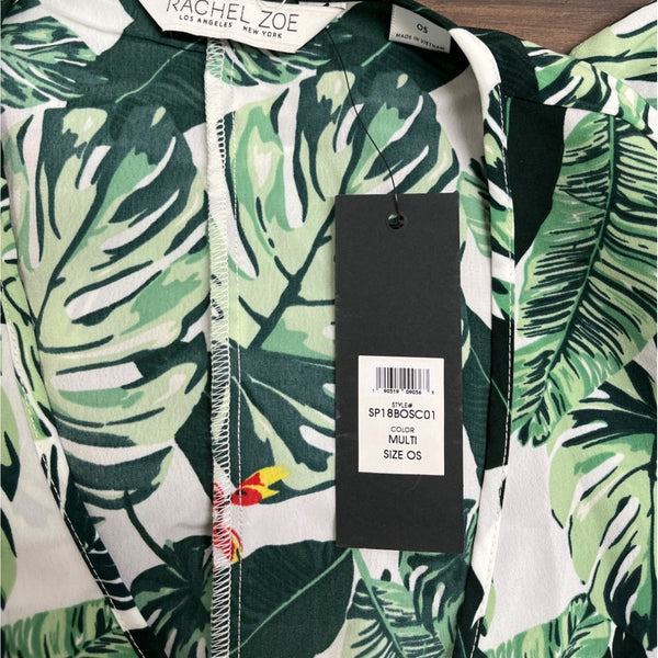 Rachel Zoe Womens Tropical Leaf Print Kimono, Swim Cover Up Size OS - New