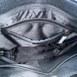 Calvin Klein Black Faux Leather With Gold Chain Detail & Dual Straps Tote Bag