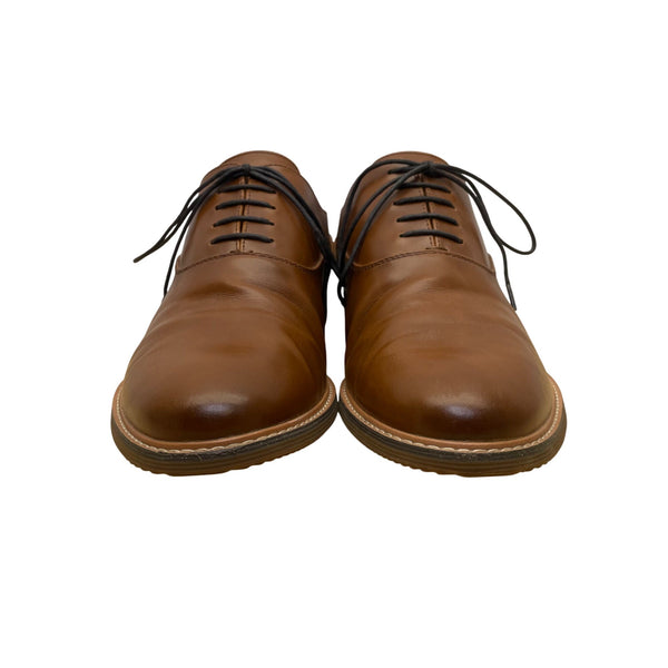 Steve Madden Men’s Brown Leather Lace Up P-Neptun Oxford Dress Shoes Size 10