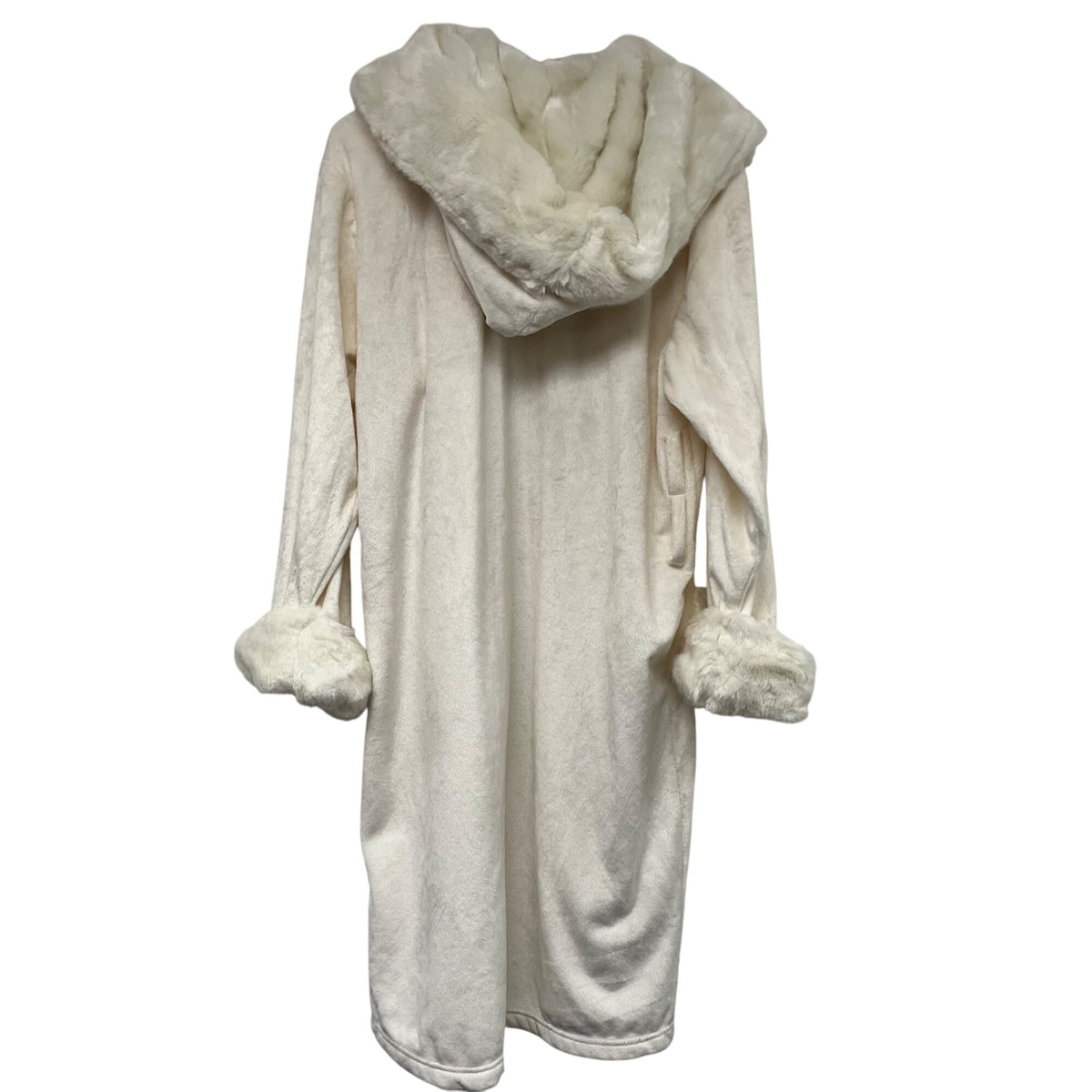 Pottery Barn Womens Ivory Faux Fur Cozy Hooded Robe Alpaca Blend Plush With Pockets Size S Pottery Barn Womens Ivory Faux Fur Cozy Hooded Robe Alpaca Blend Plush With Pockets Size S