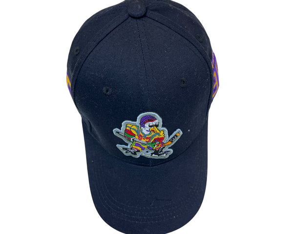 Conway Mens Black & Yellow Embroidered Hockey Style Adjustable Hat One Size