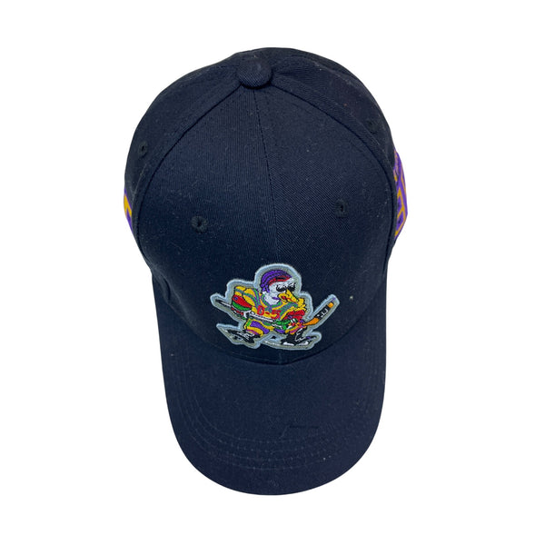 Conway Mens Black & Yellow Embroidered Hockey Style Adjustable Hat One Size