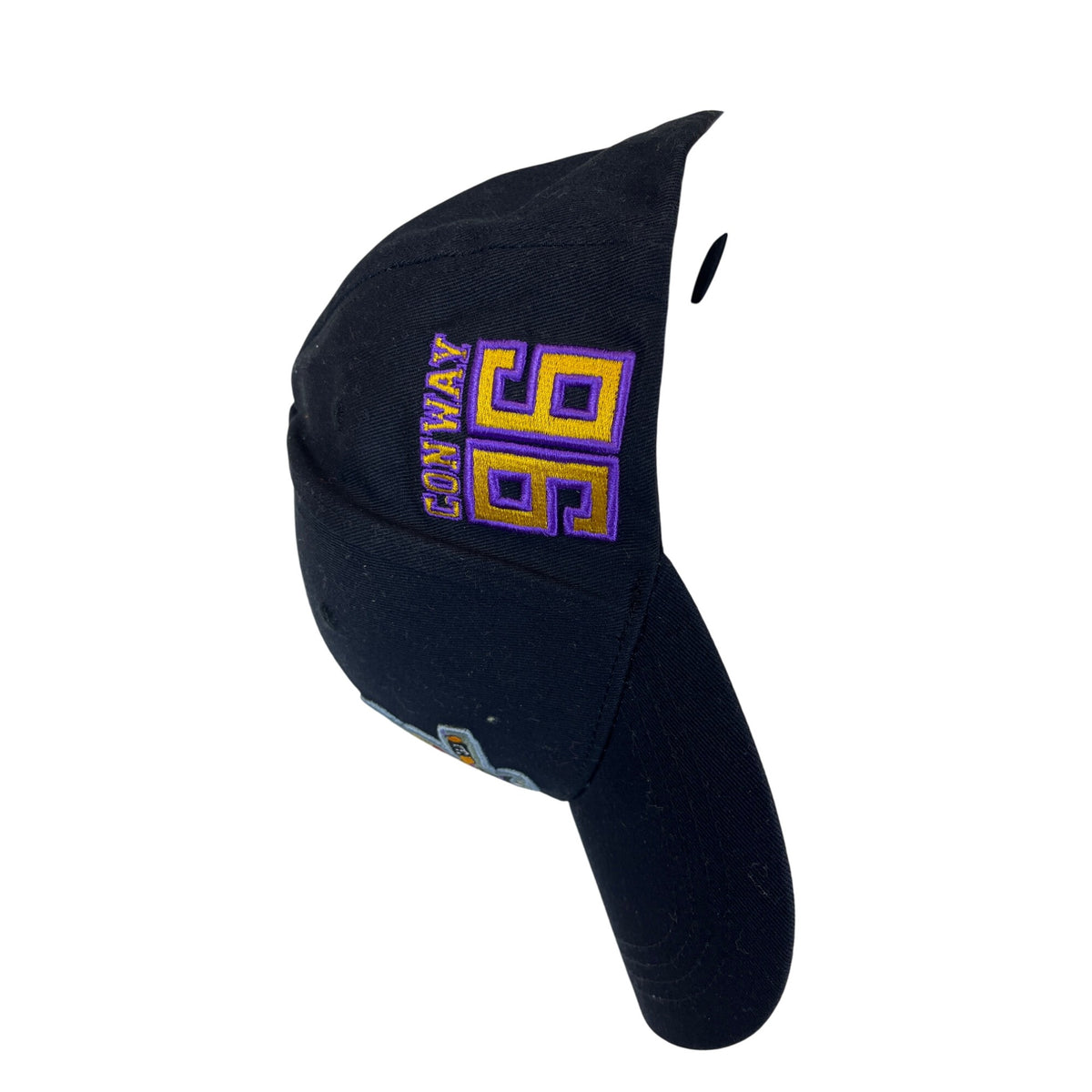 Conway Mens Black & Yellow Embroidered Hockey Style Adjustable Hat One Size