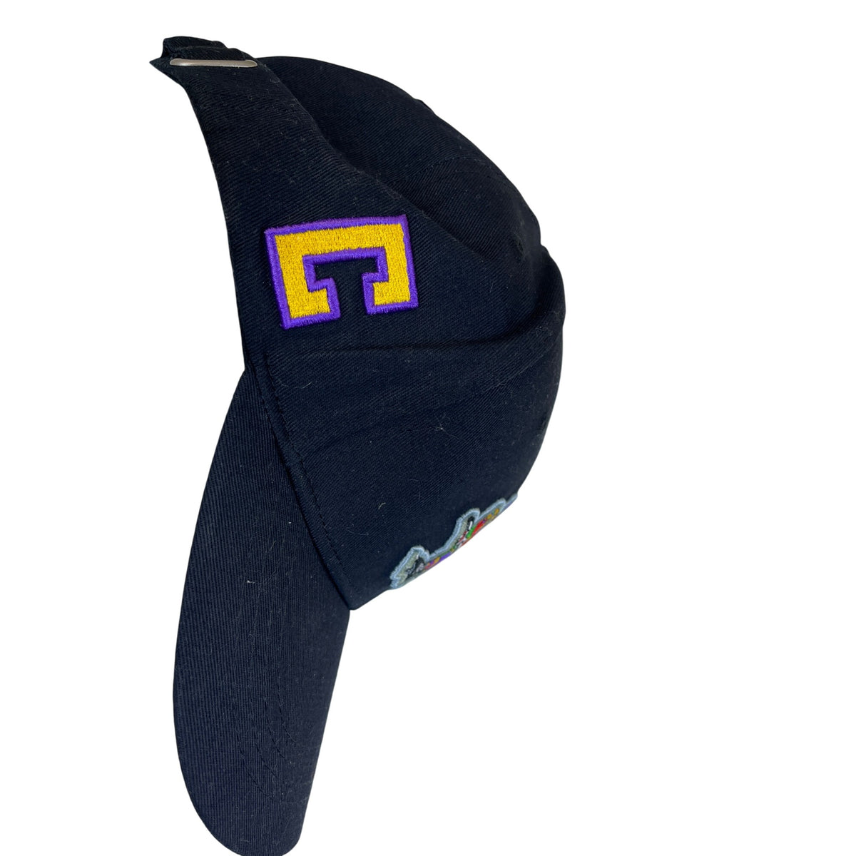 Conway Mens Black & Yellow Embroidered Hockey Style Adjustable Hat One Size