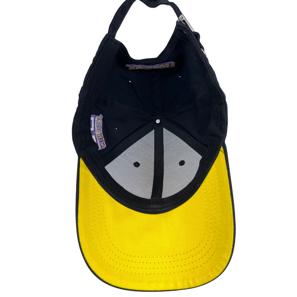 Conway Mens Black & Yellow Embroidered Hockey Style Adjustable Hat One Size