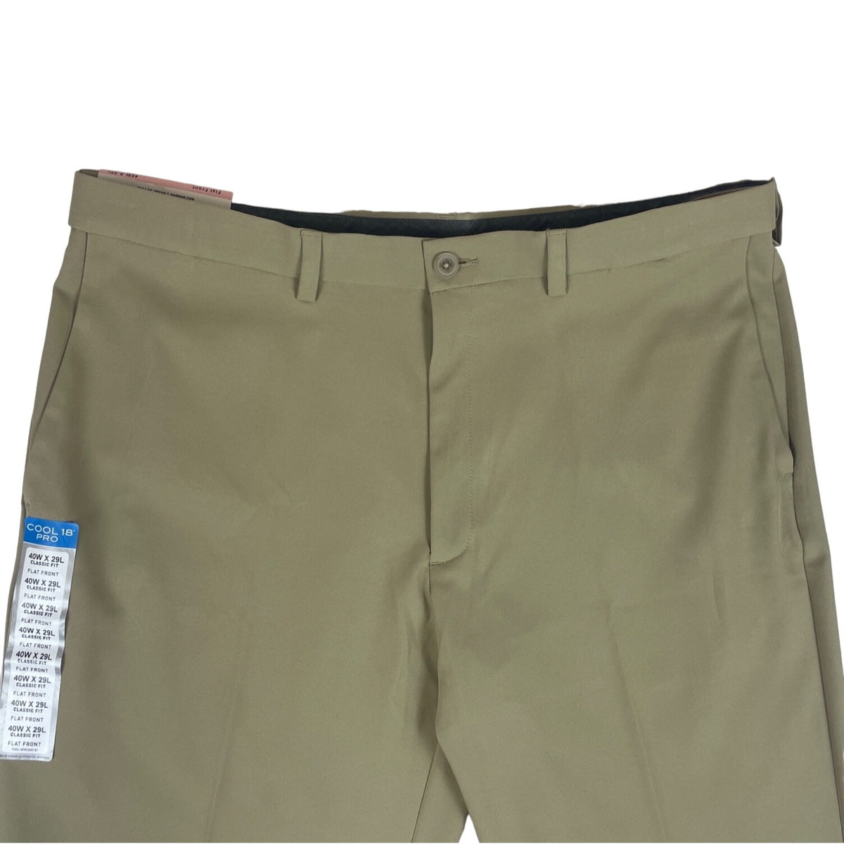 Haggar Men's Beige Khaki Pants Sz 40x29 - NWT