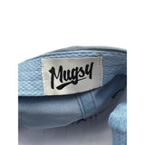 Mugsy Mens Adjustable Blue Baseball Cap With Embroidered Patch & Rope Detail