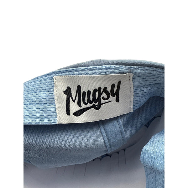 Mugsy Mens Adjustable Blue Baseball Cap With Embroidered Patch & Rope Detail
