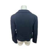 Emilio Pucci Women's Black Cropped Blazer Jacket With Long Sleeves Sz 12