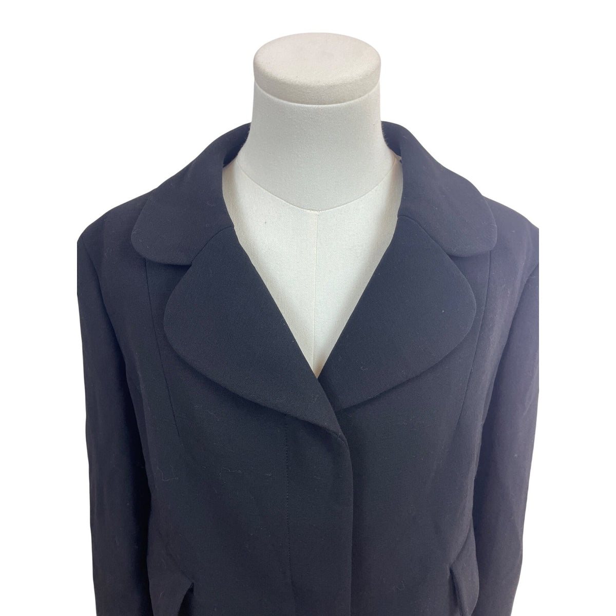 Emilio Pucci Women's Black Cropped Blazer Jacket With Long Sleeves Sz 12