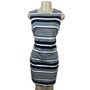 Calvin Klein Women’s Grey Black & White Stretchable A-Line Sleeveless Dress Sz 12