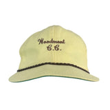 Derby Vintage Woodmont Country Club Yellow Baseball Cap With Braided Rope - Adj