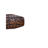 Vintage Pilgrim Tooled Leather Belt With Western Brass Buckle Size 42