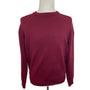 J.Crew Men's Wine Red Crewneck Plush Knit Fabric Sweater Sz L- NWT